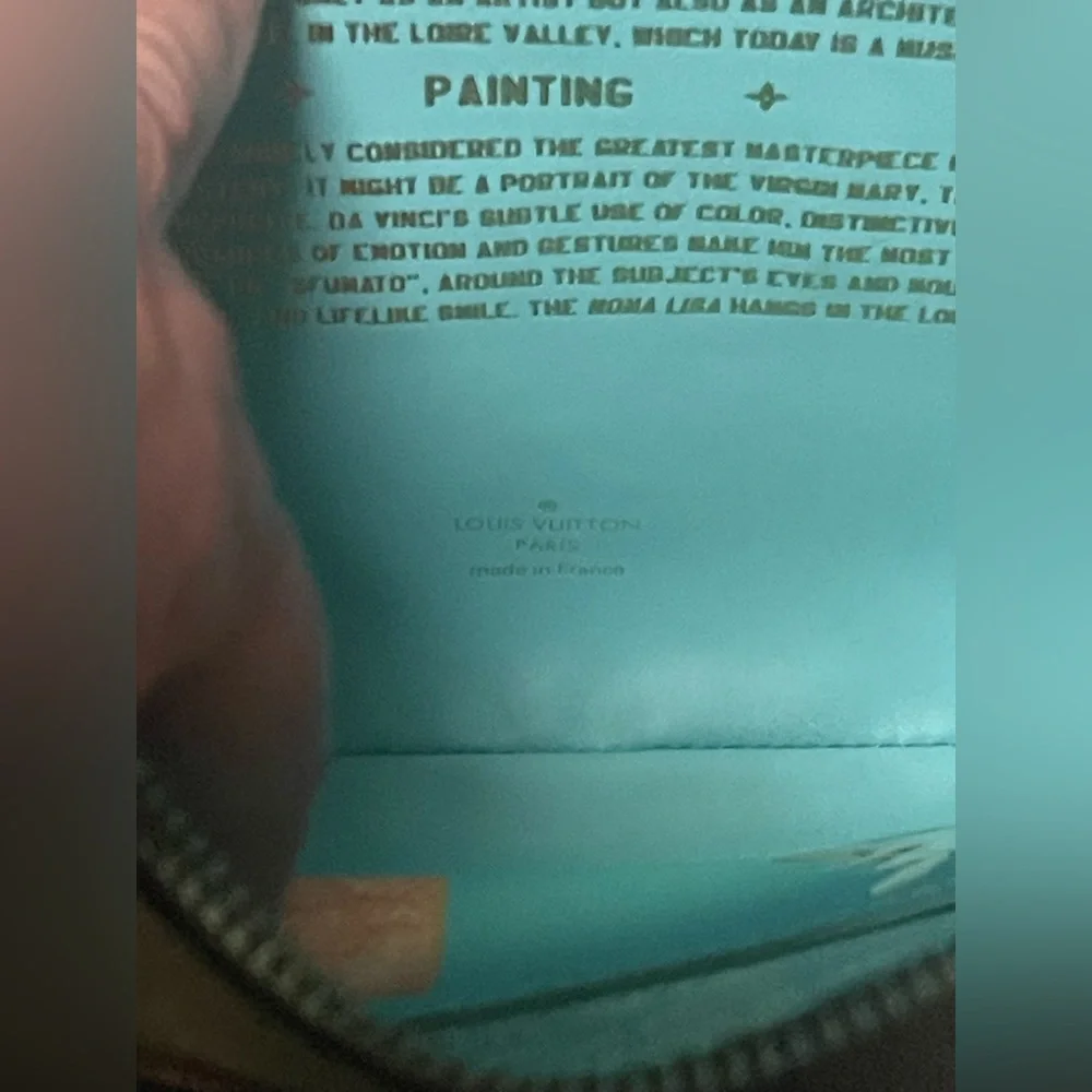 Louis Vuitton Jeff Koons Mona Lisa Pochette Chain Wallet Da Vinci LV Limited Ed - Picture 4 of 8